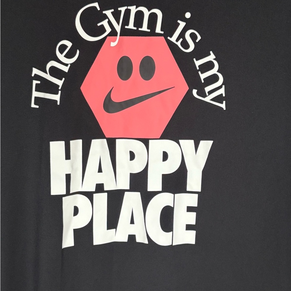 Nike Black Short Sleeve Tee with Motivational Graphic - Picture 2 of 6